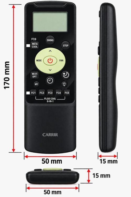 Carrier AC Remote Control – 6-in-1 Flexi Cool Compatible Replacement