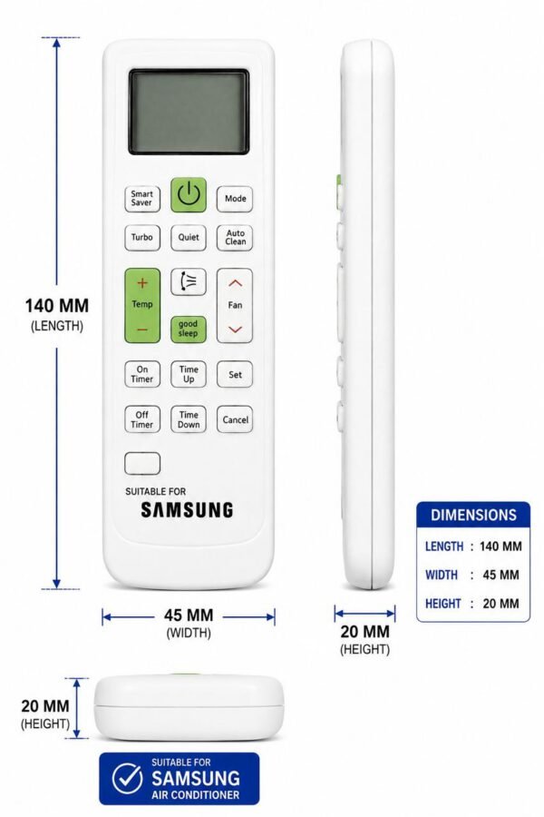 Samsung AC Remote Control – Compatible Replacement Remote