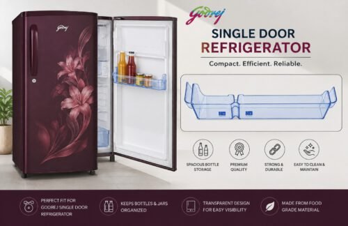 Godrej Single Door Refrigerator Bottle Shelf – Transparent Door Rack